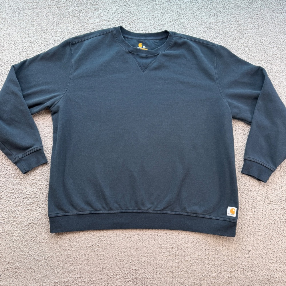 Carhartt Mens 3XL Navy Blue Original Fit Crewneck Sweatshirt K124 472